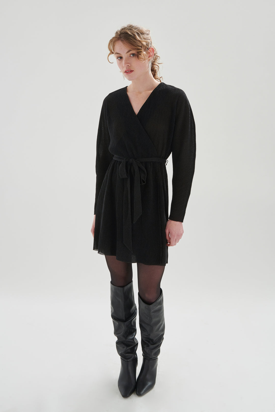 Kleid in Wickeloptik