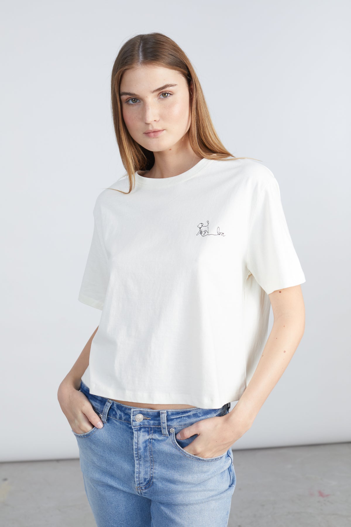 T-Shirt mit Stickerei