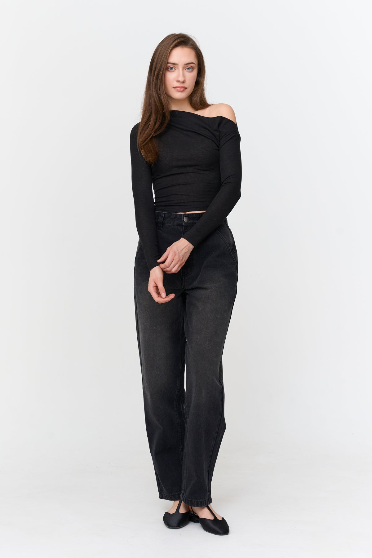 Shirt in Schwarz