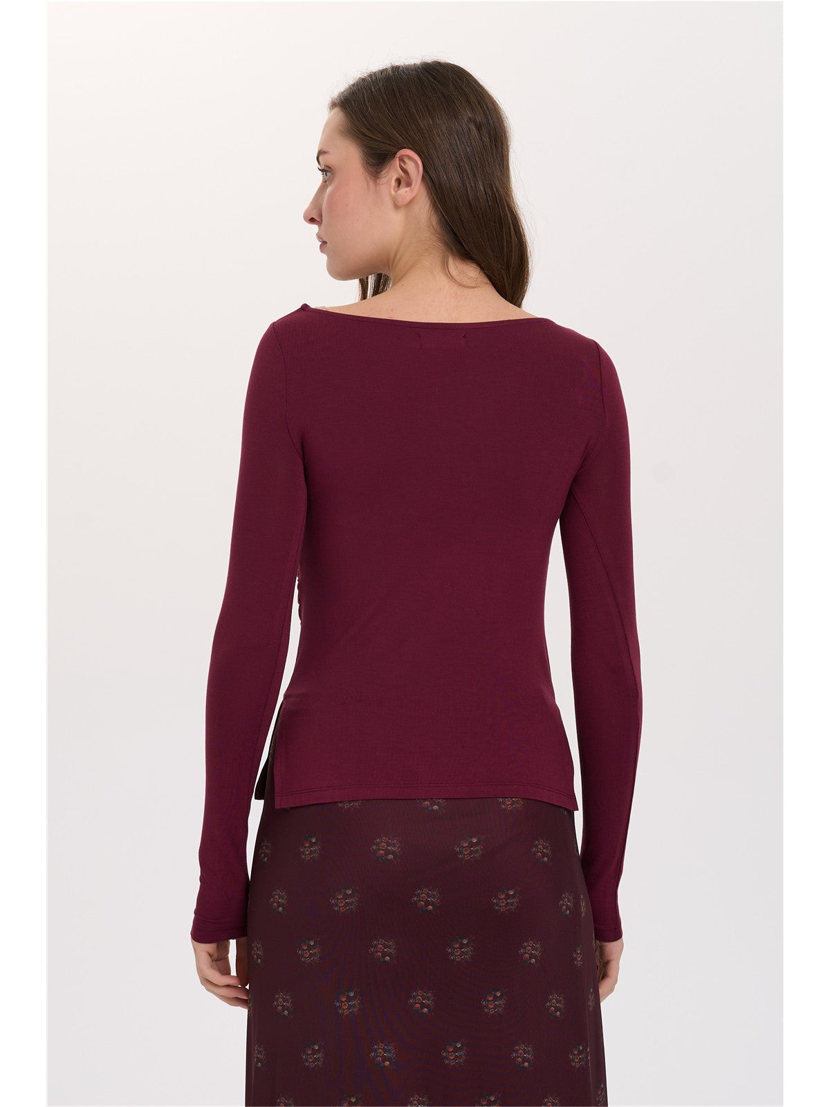 Shirt mit seitlicher Raffung