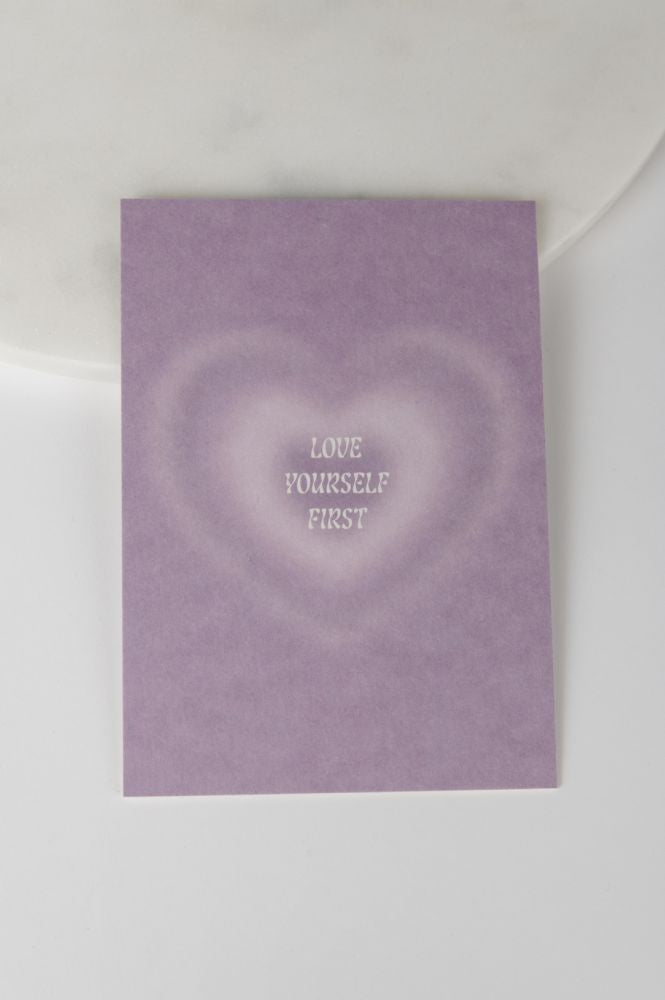 Postkarte Love yourself first