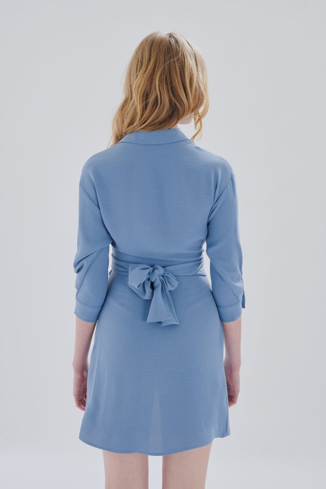 Kleid in Wickeloptik