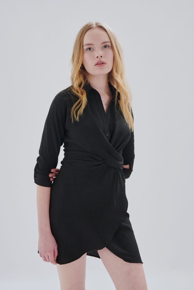 Kleid in Wickeloptik