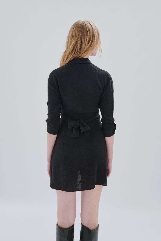 Kleid in Wickeloptik