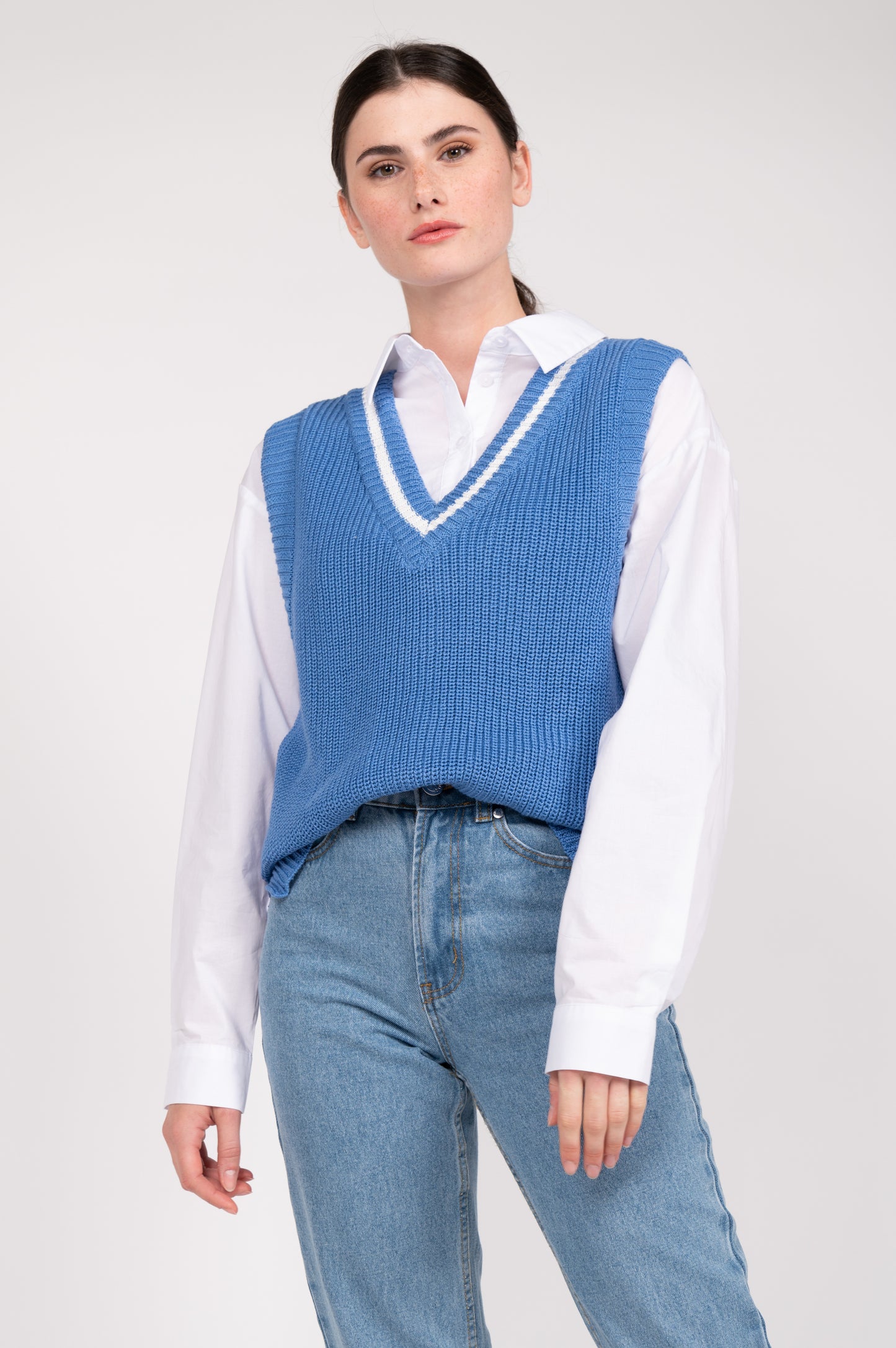 Pullunder blau