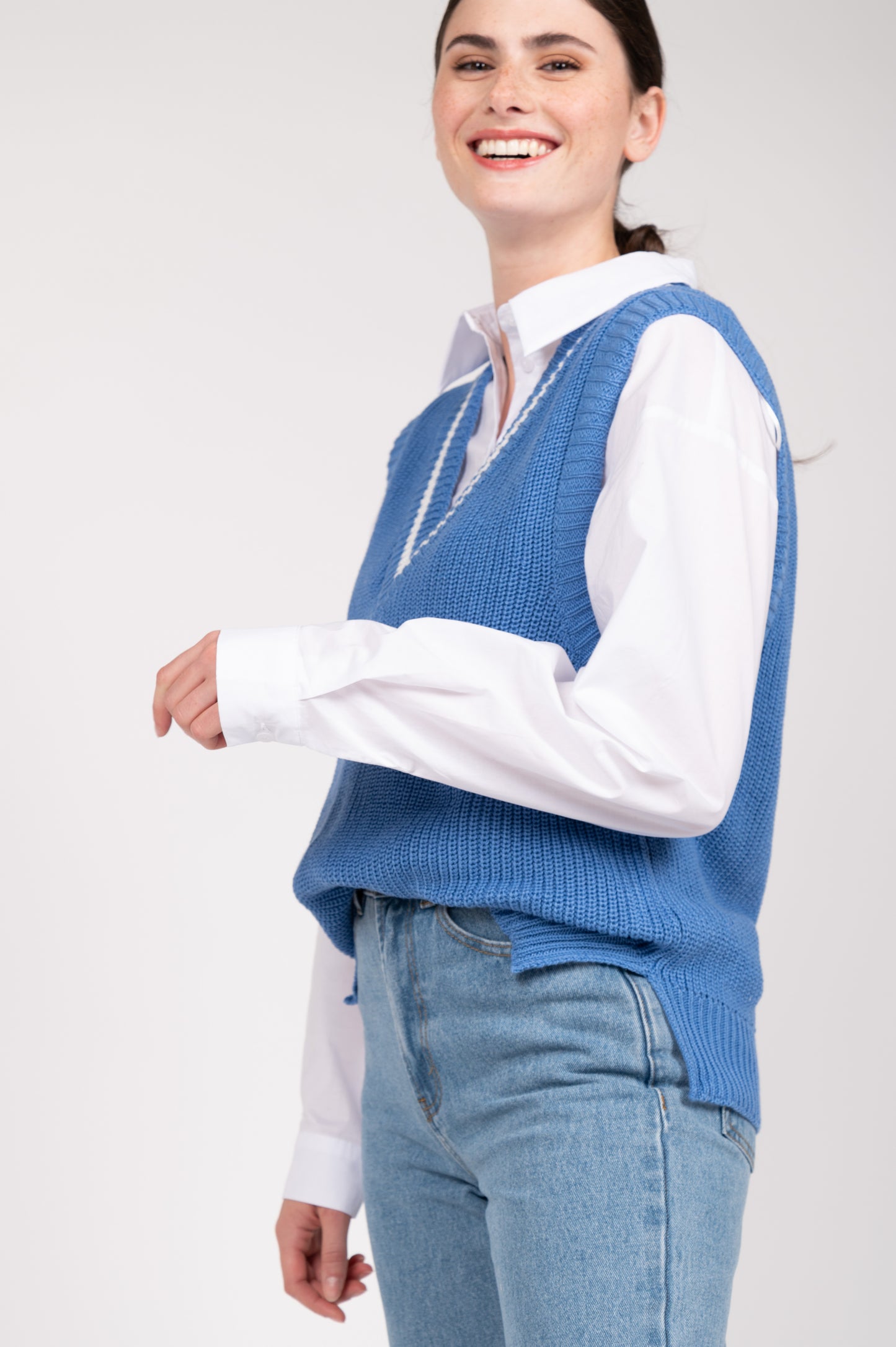 Pullunder blau
