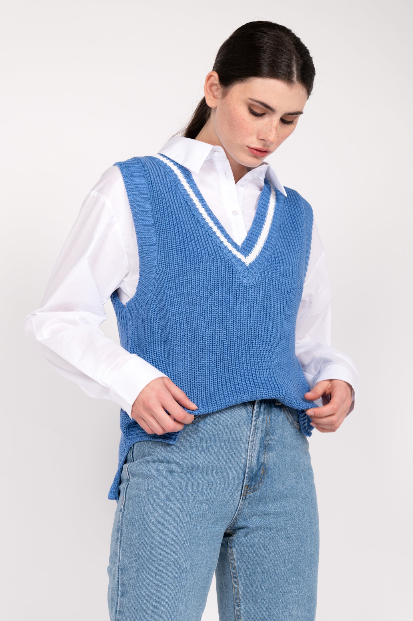 Pullunder blau