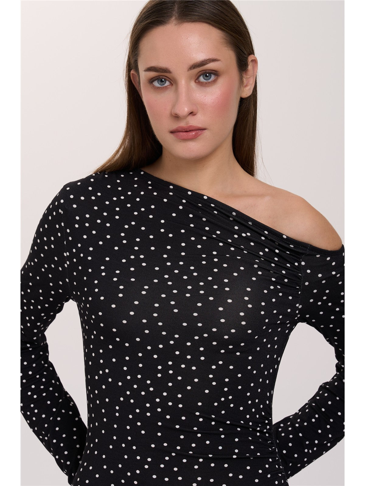 kleid mit Polka-Dot-Print