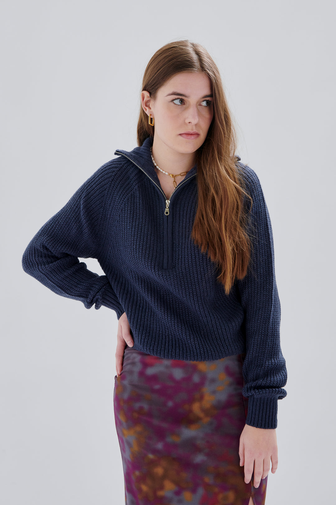 Pullover mit Zipper