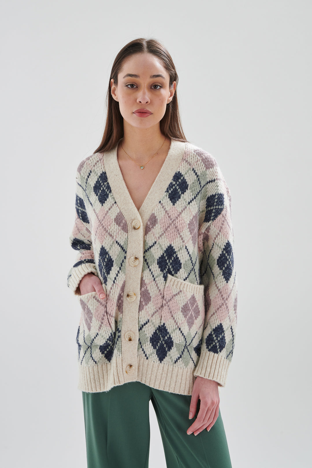 Cardigan mit Mustern