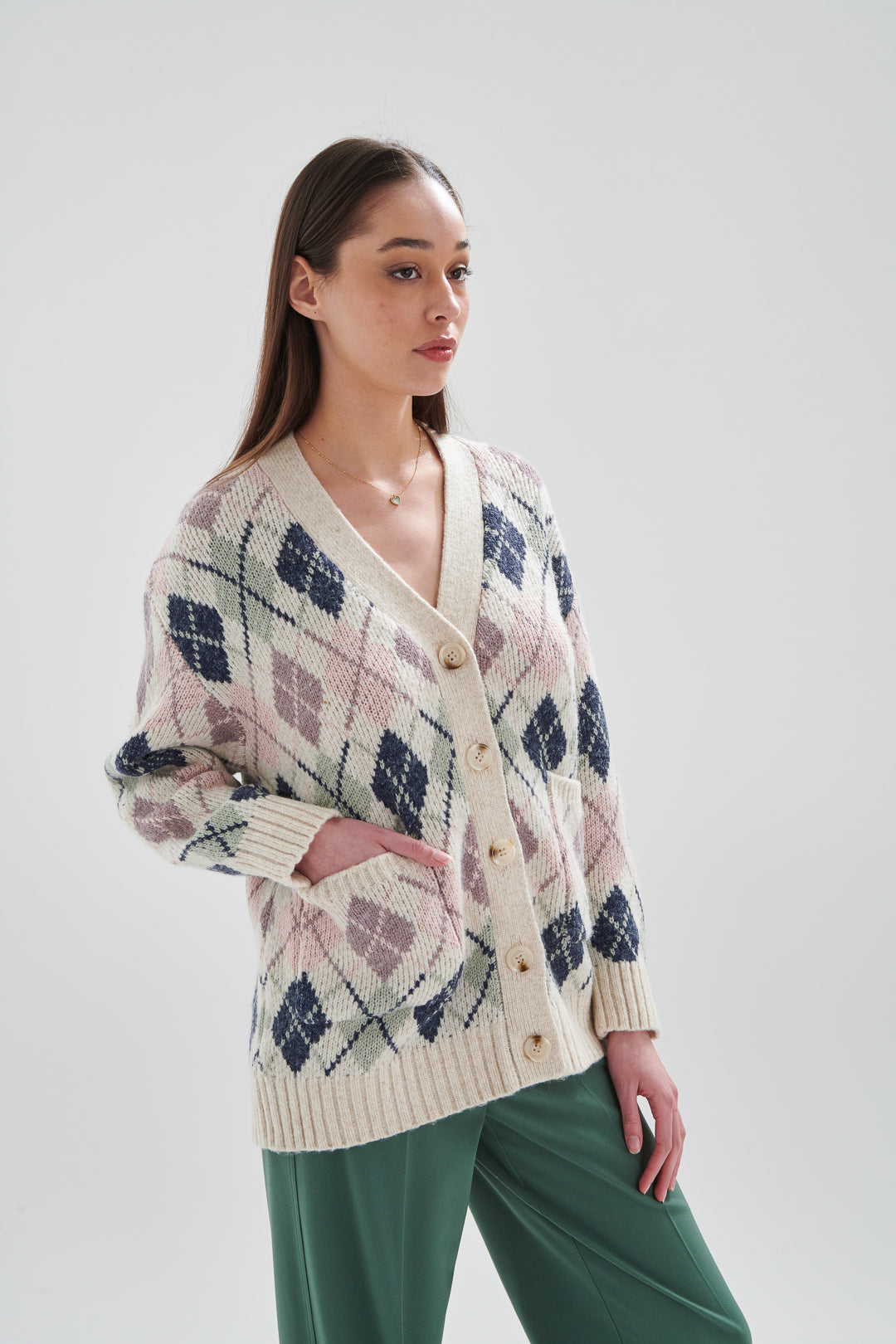 Cardigan mit Mustern