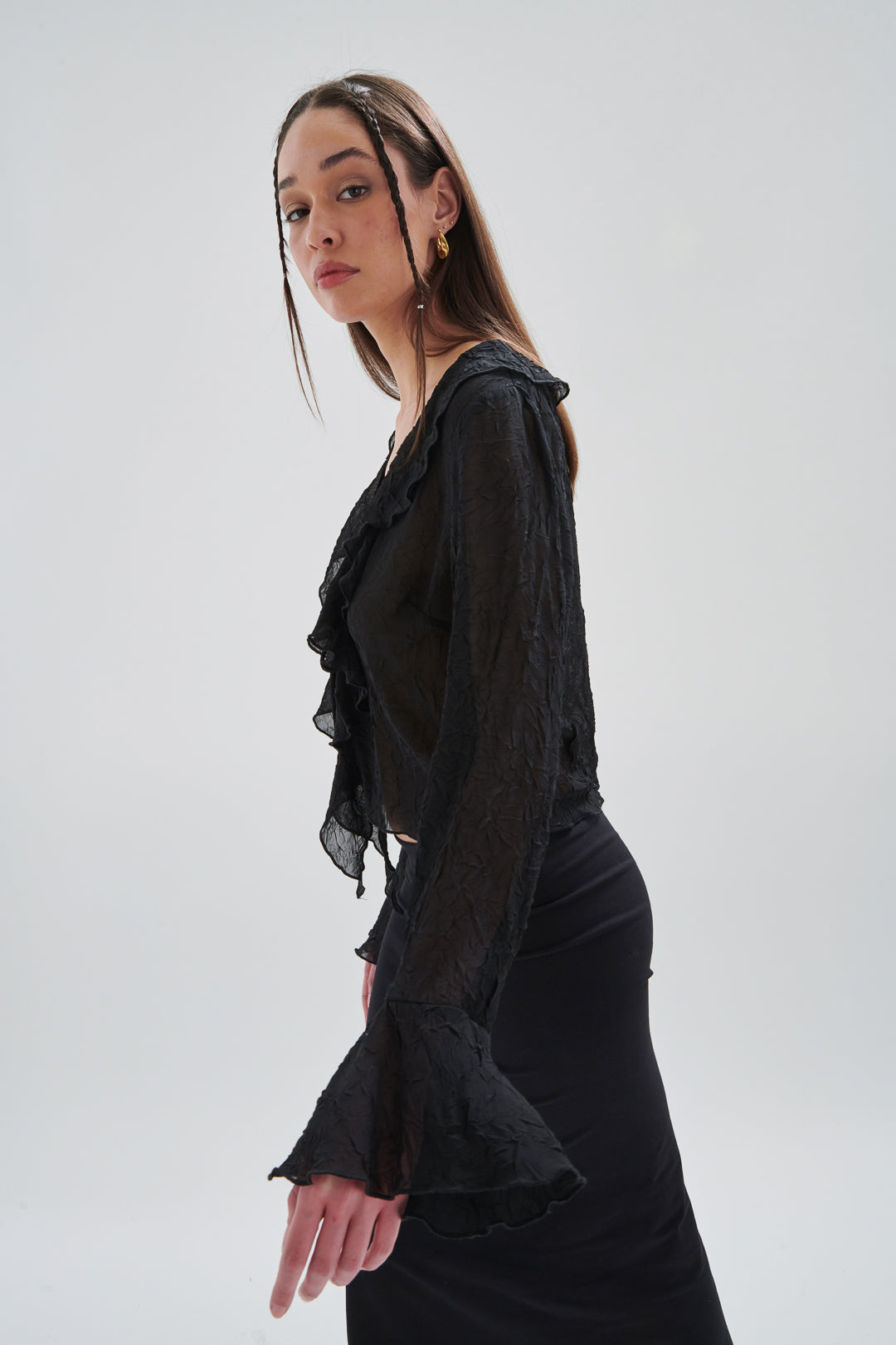 Bluse mit Volant