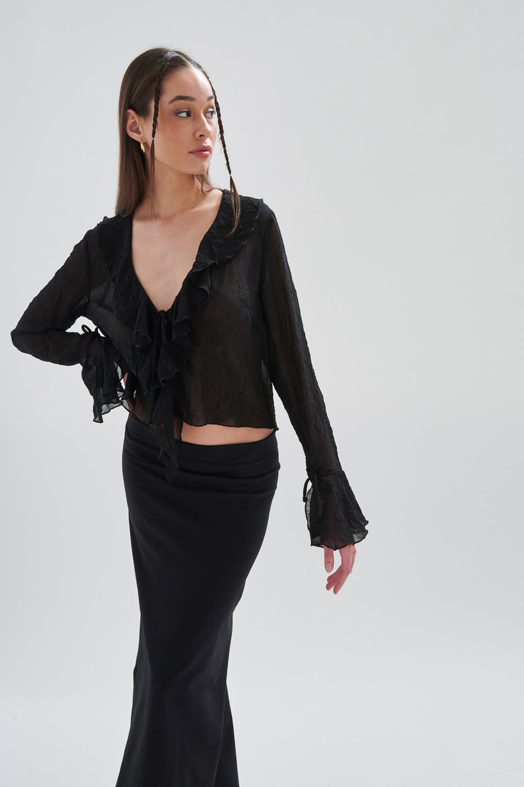 Bluse mit Volant