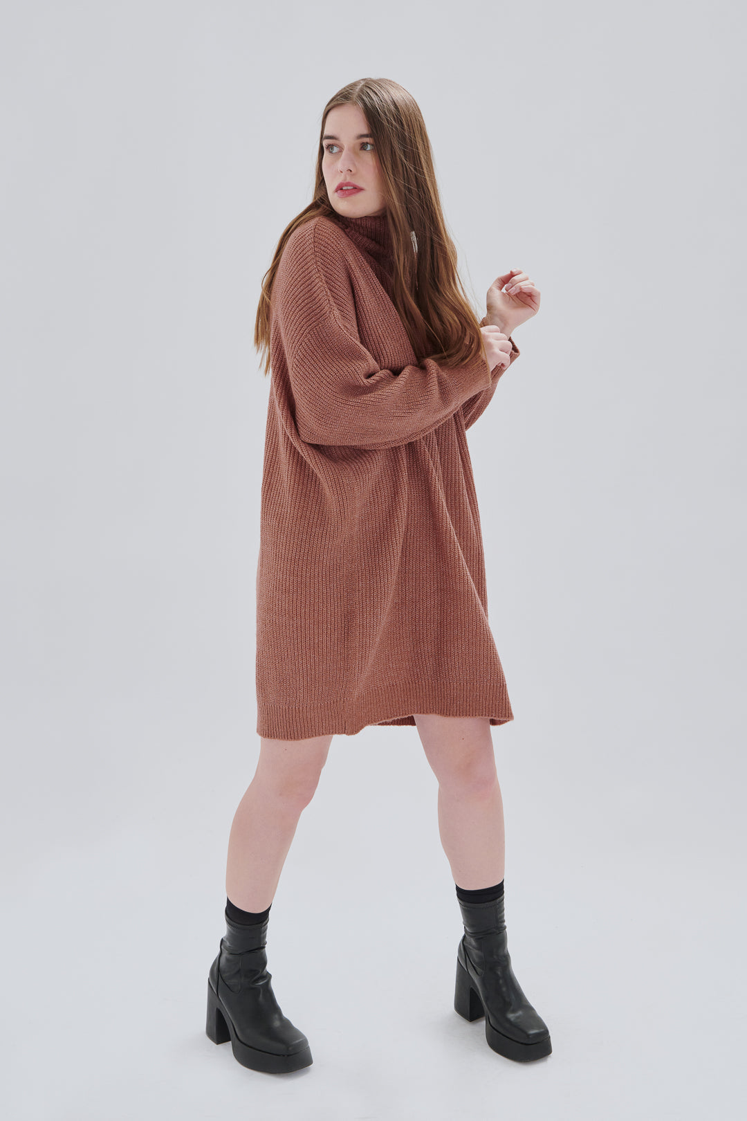 Strickkleid mit Rollkragen