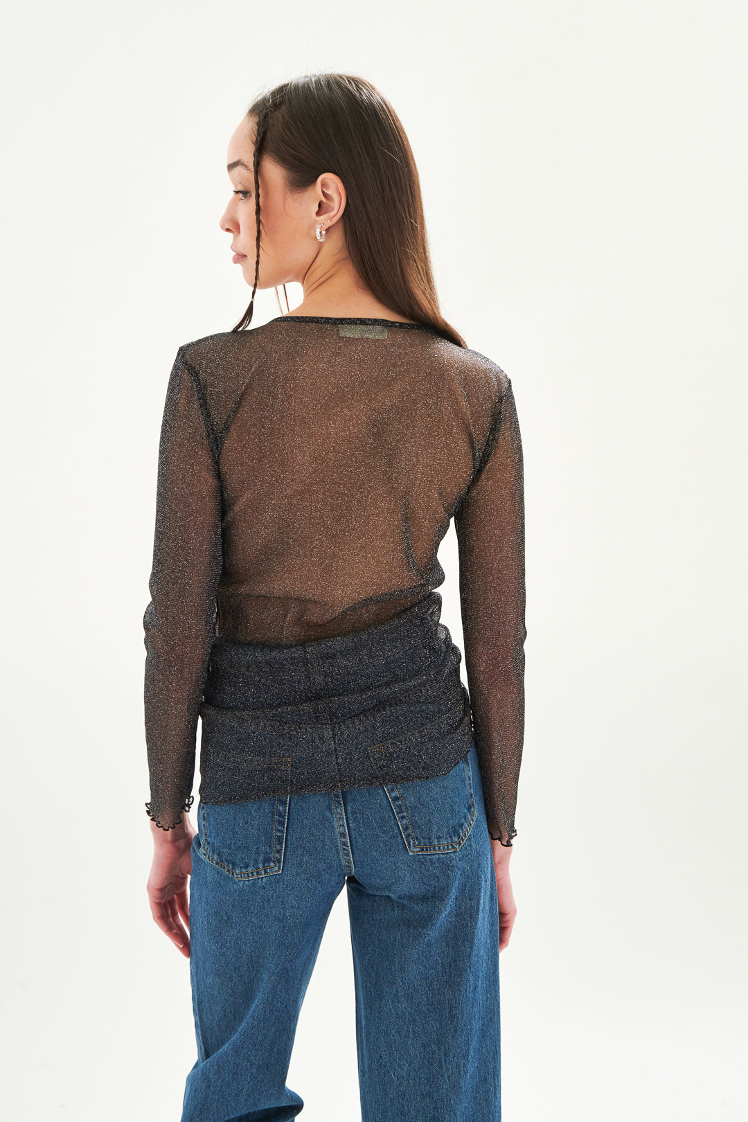 Top mit Glitzerdetails
