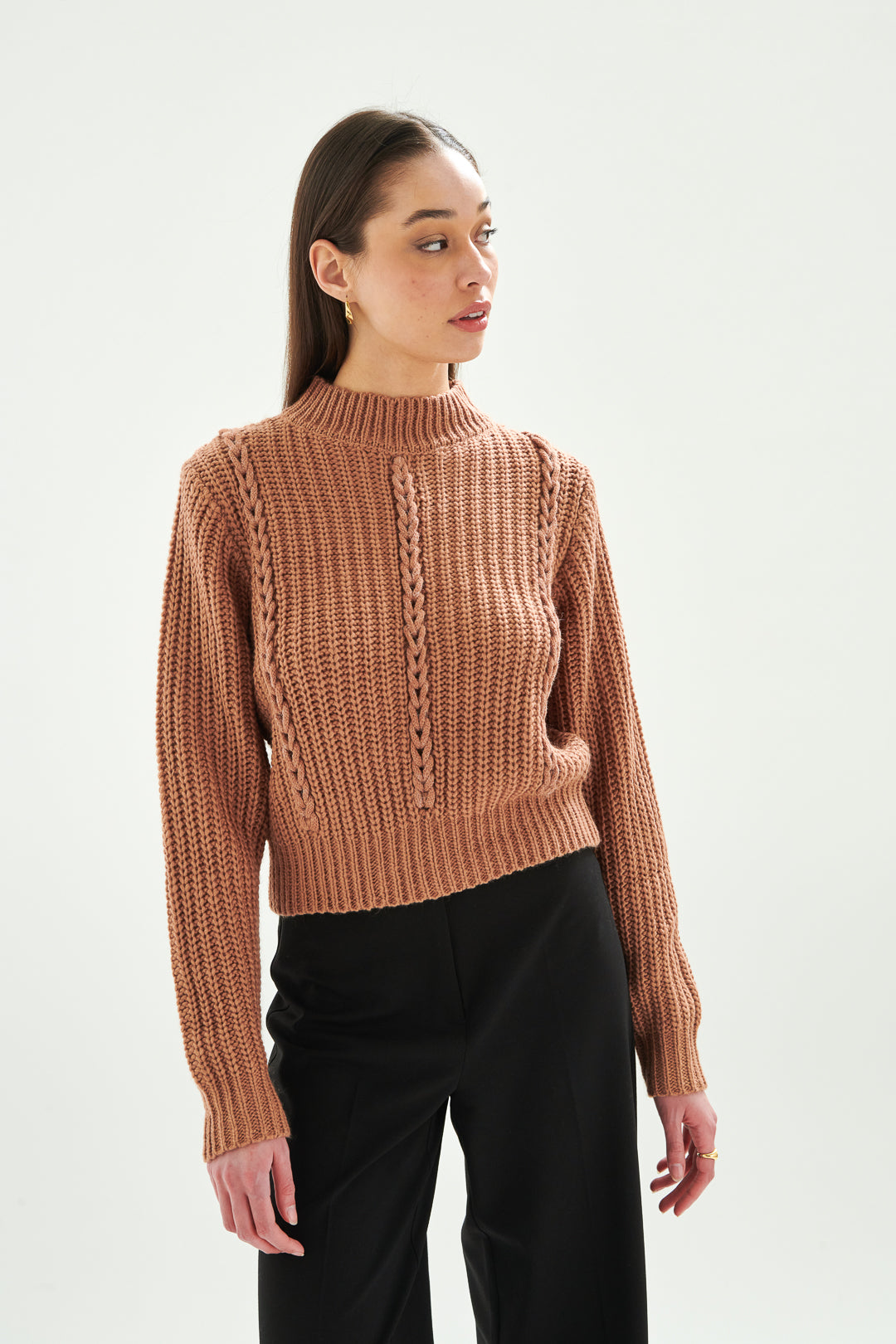 Pullover mit Zopfmuster
