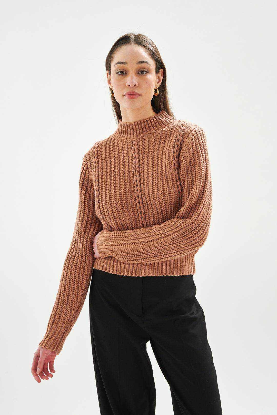 Pullover mit Zopfmuster