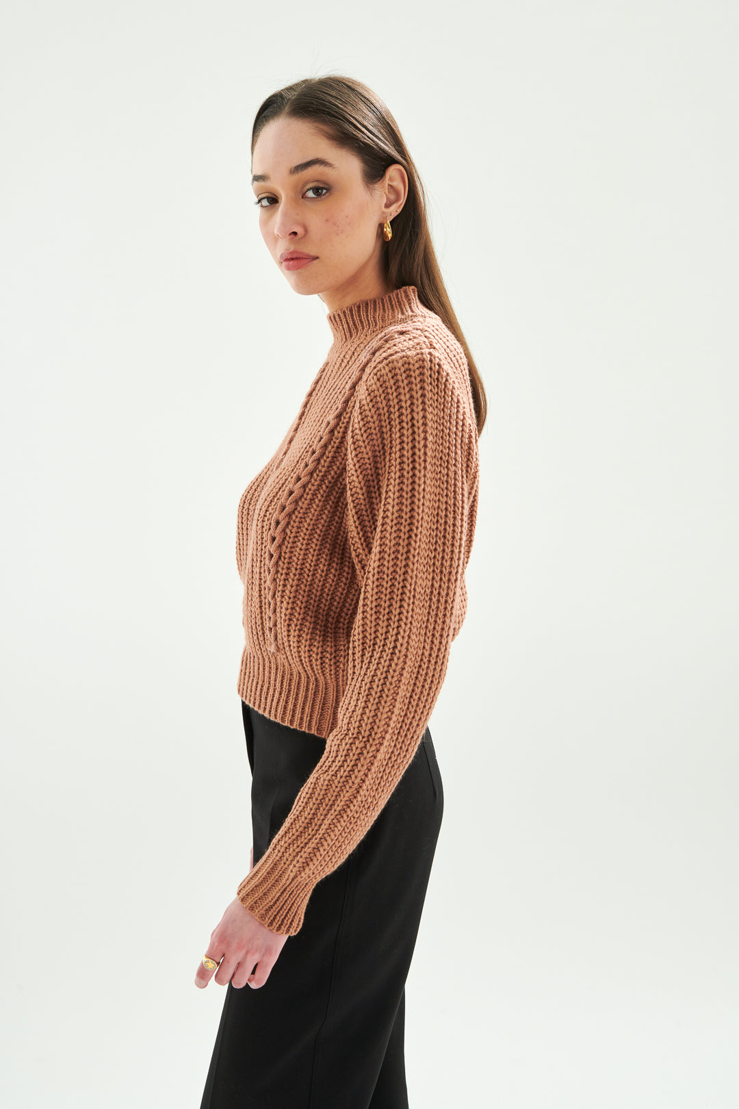 Pullover mit Zopfmuster