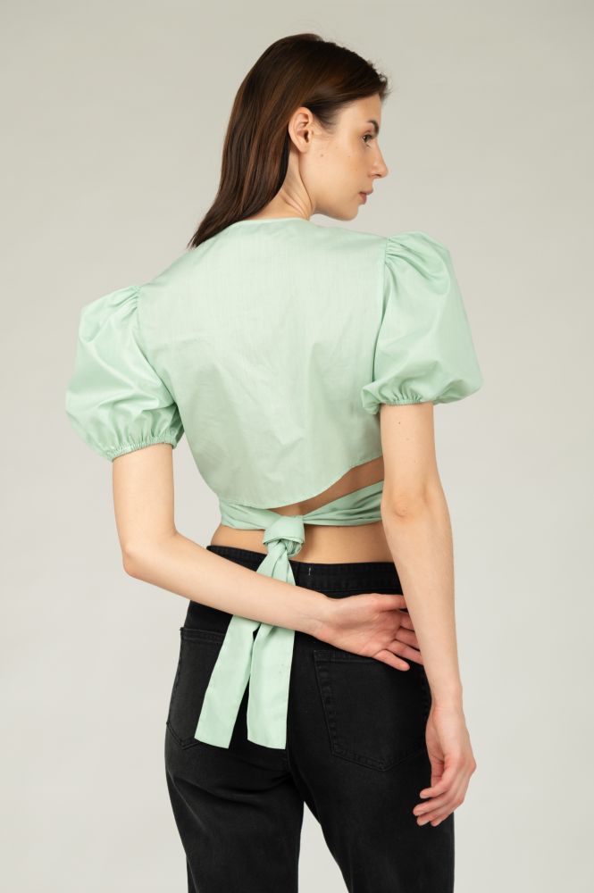 Bluse zum Wickeln