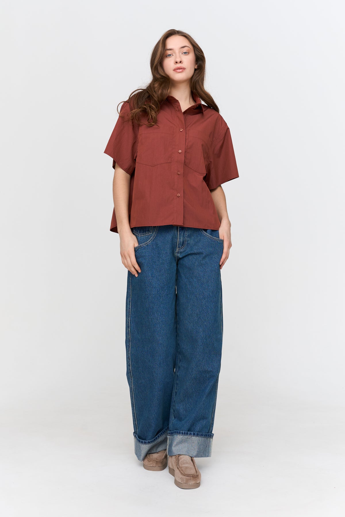 Bluse in Rost