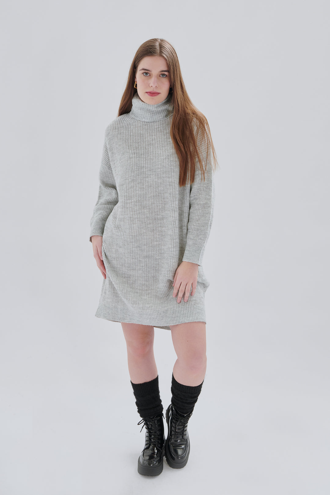 Strickkleid mit Rollkragen