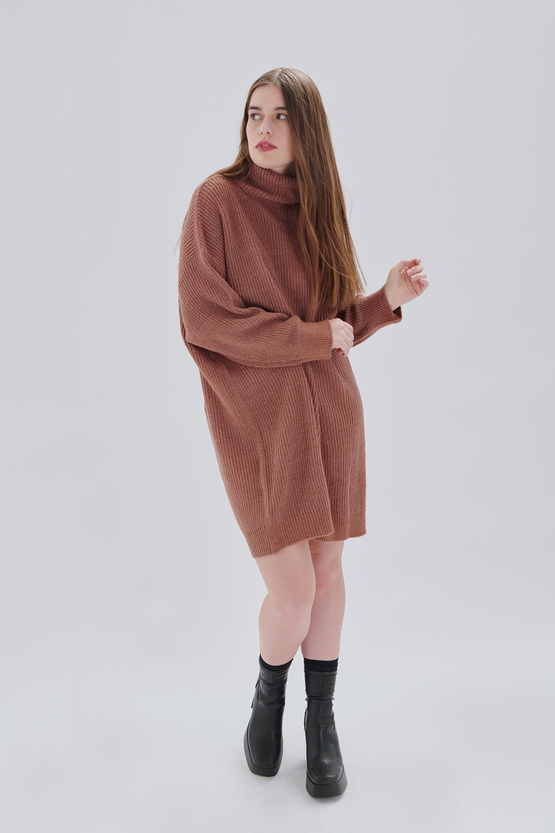 Strickkleid mit Rollkragen