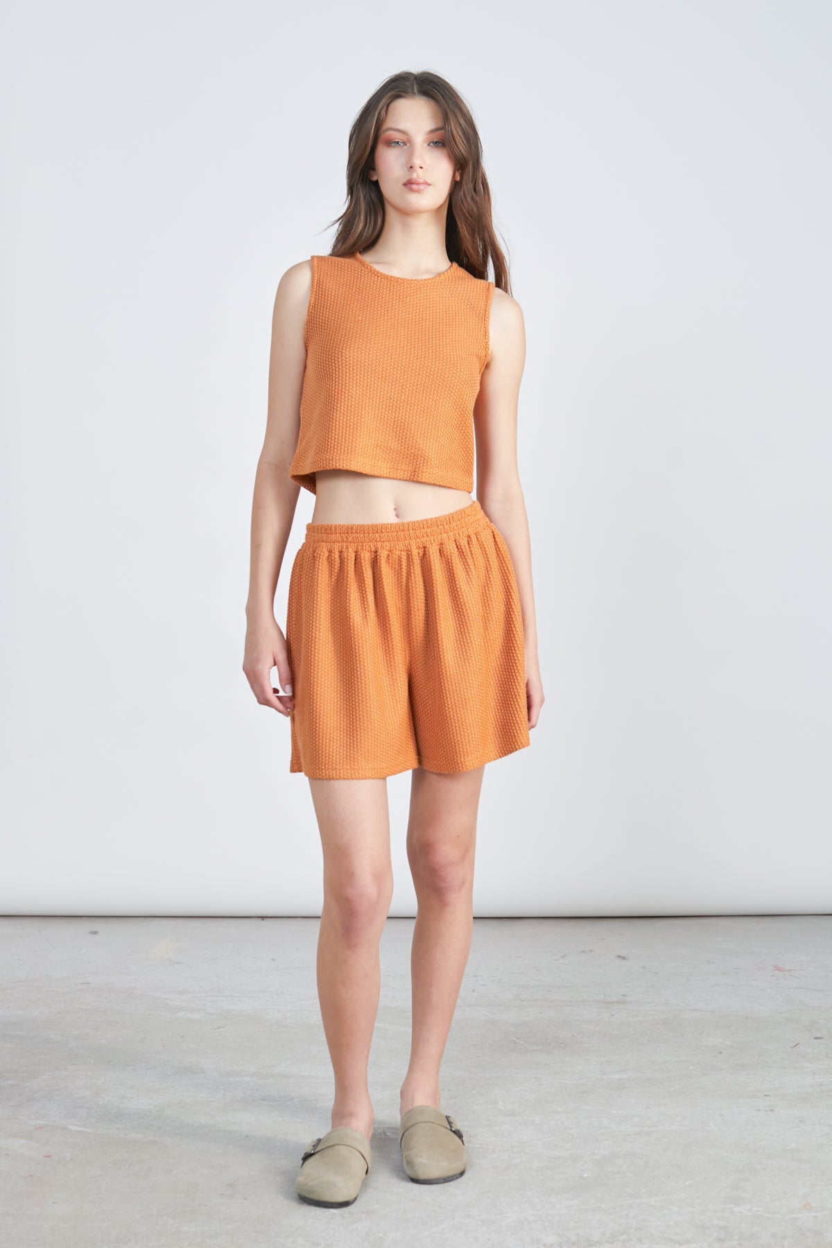 Shorts aus Strickstoff