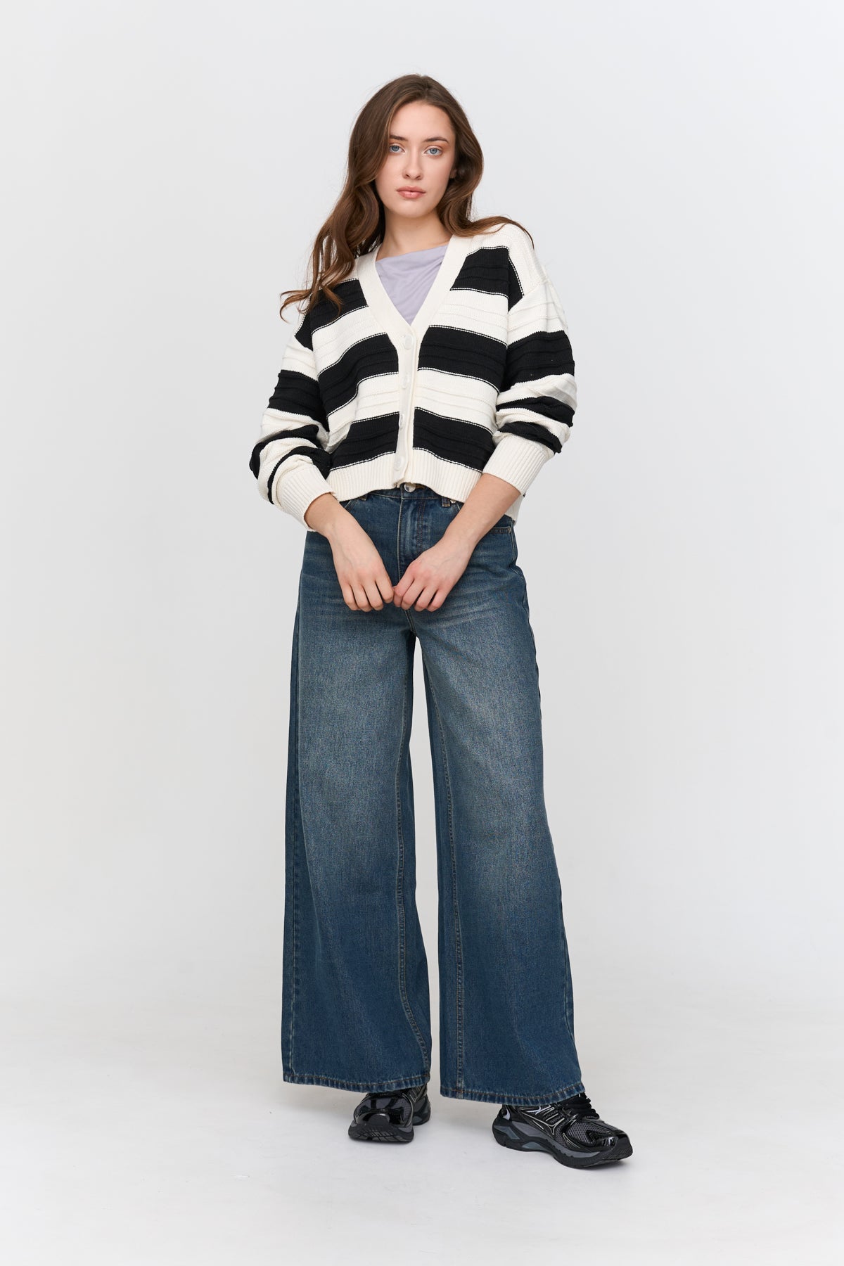 Cardigan gestreift