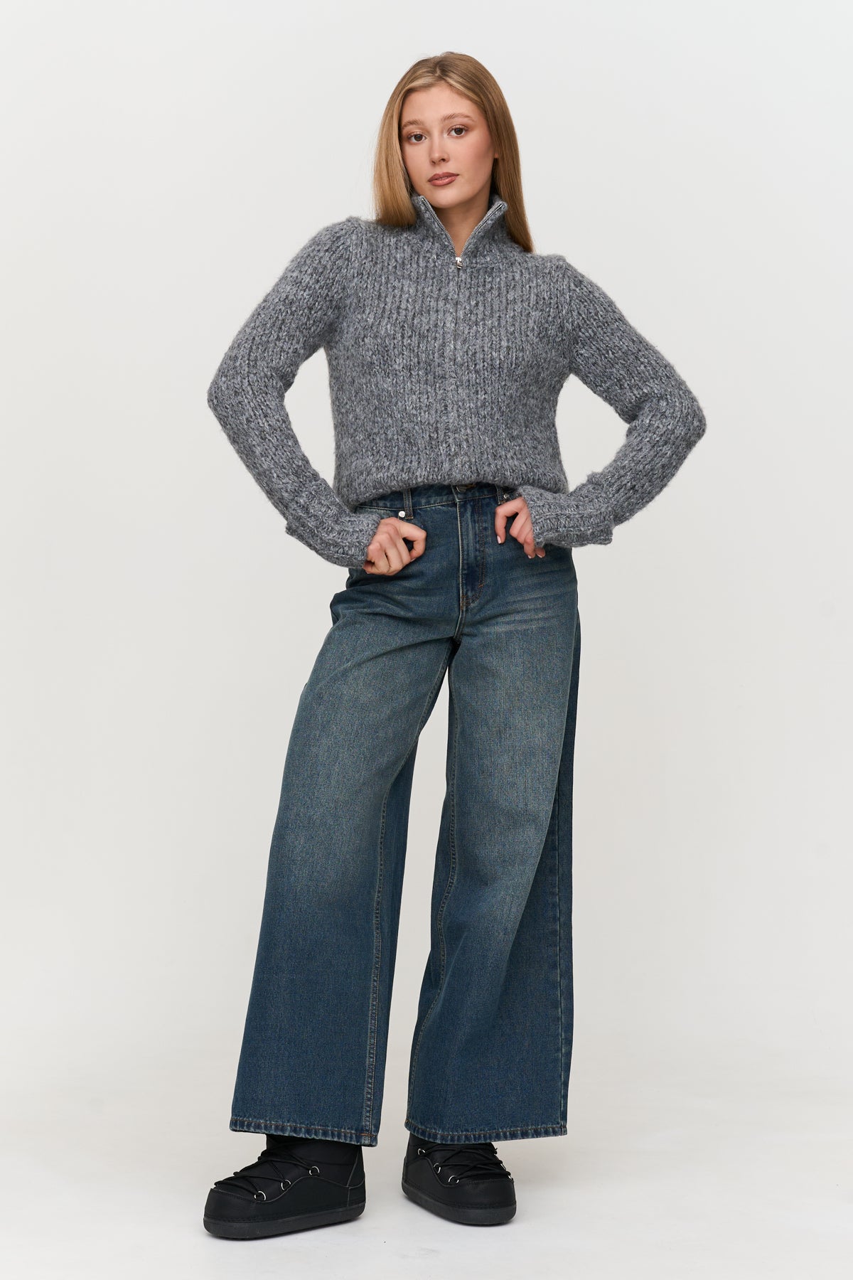 Cardigan in Grau