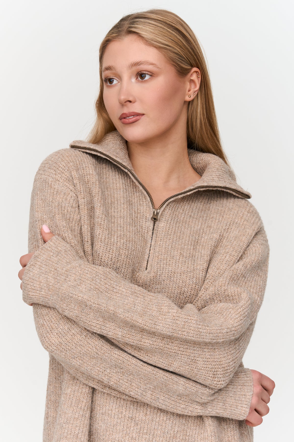 Kleid in Beige