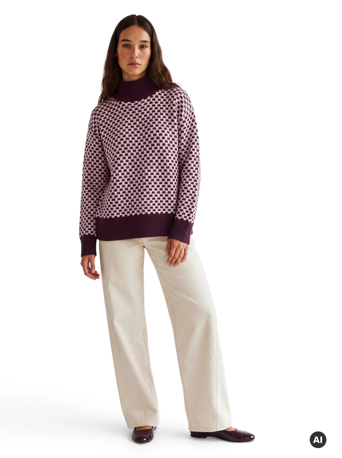 Pullover mit geometrischem Muster