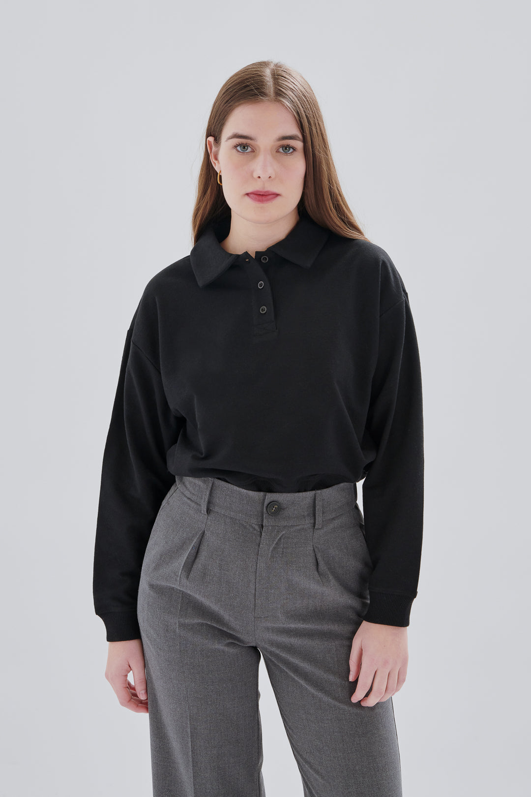 Sweatshirt mit Kragen