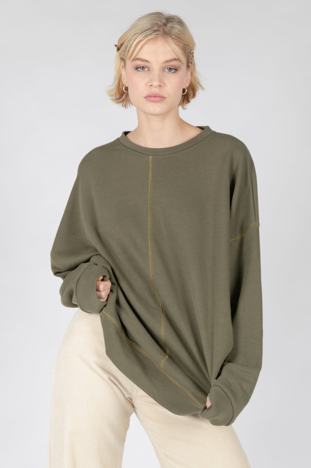 Sweatshirt mit Ziernaht