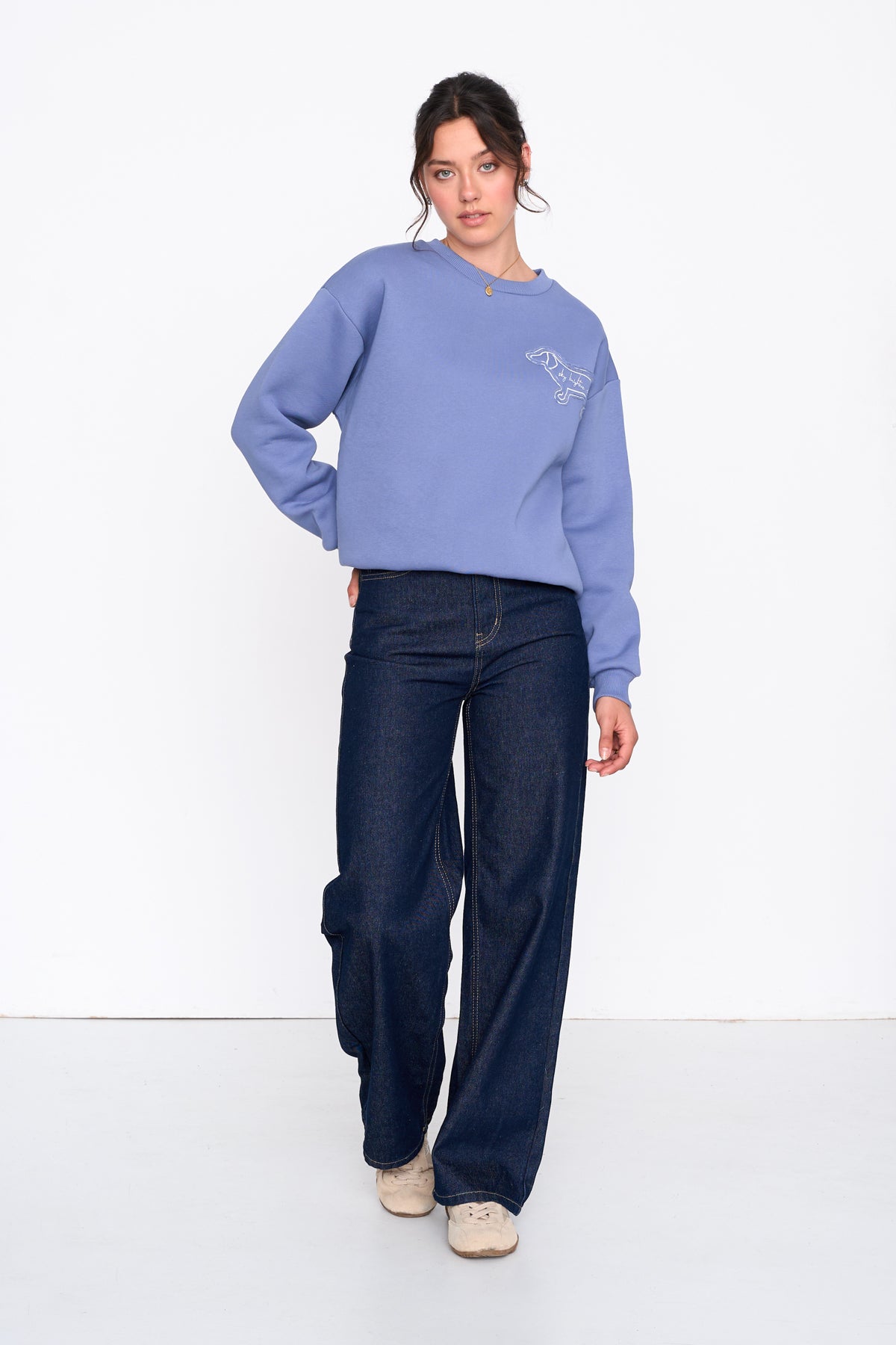 Sweatshirt in Blau
