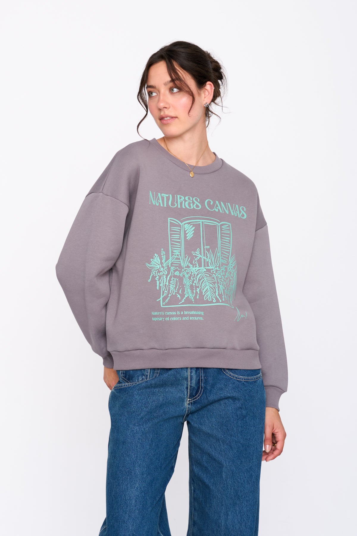 Sweatshirt Mit Print