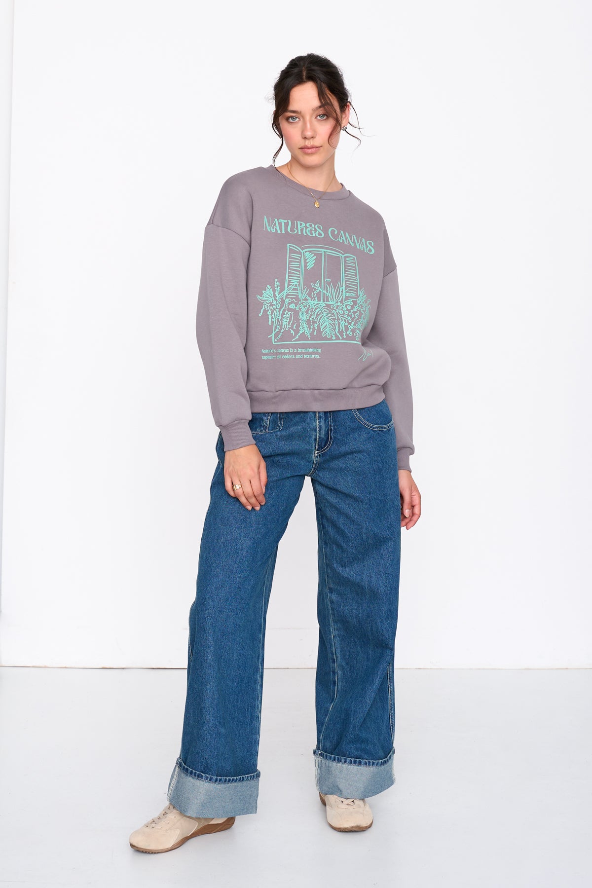 Sweatshirt Mit Print
