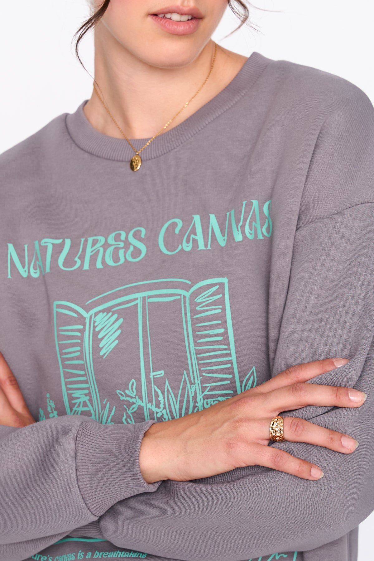 Sweatshirt Mit Print