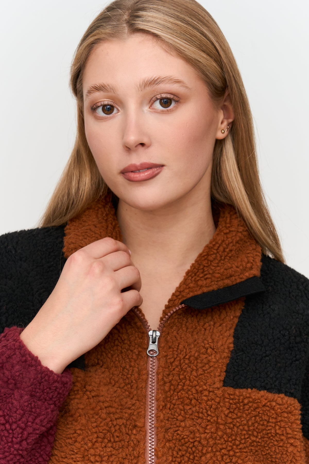 Jacke aus Teddy-Stoff