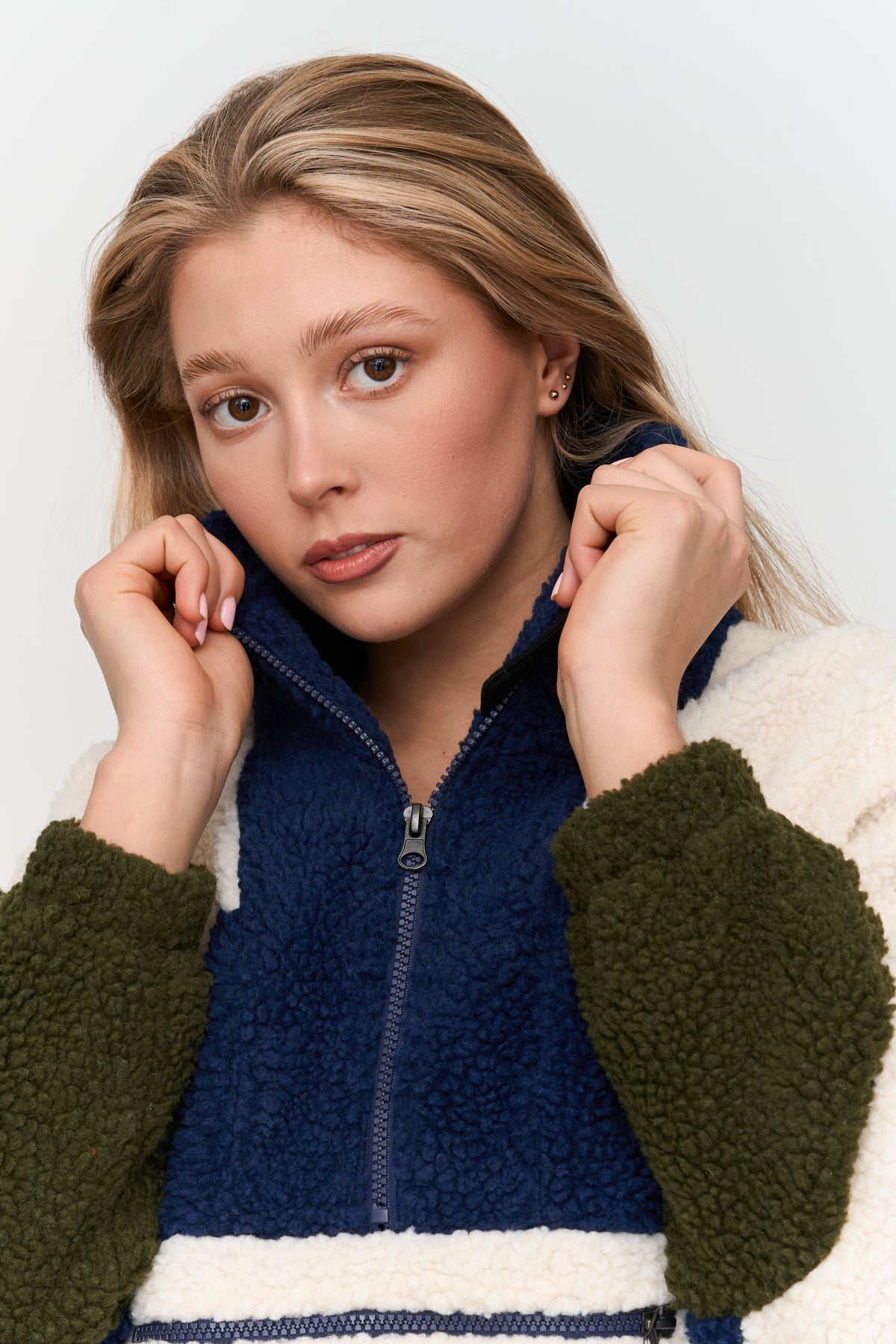 Jacke aus Teddy-Stoff