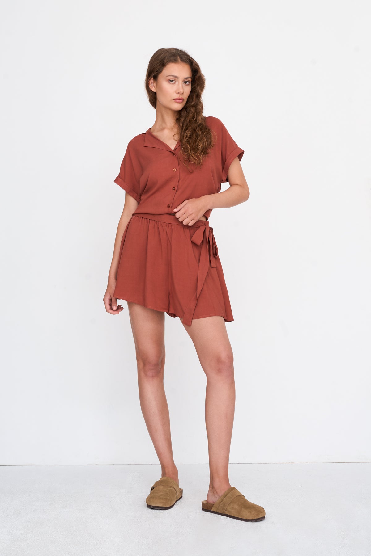 Shorts aus Viskose