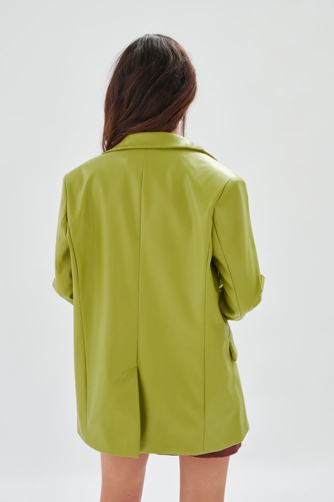 Jacke in Lederoptik