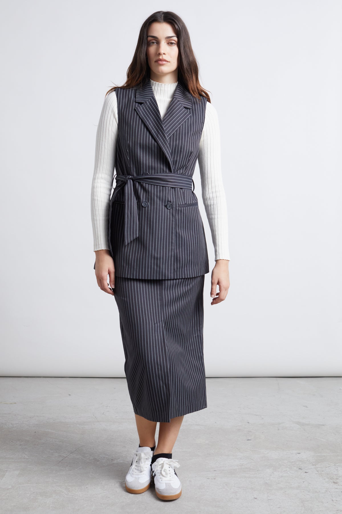 Blazer mit Nadelstreifen