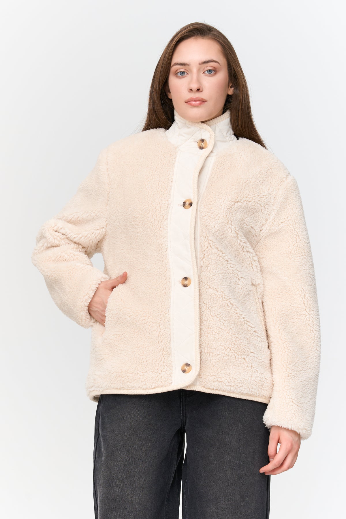 Jacke aus Teddyfell