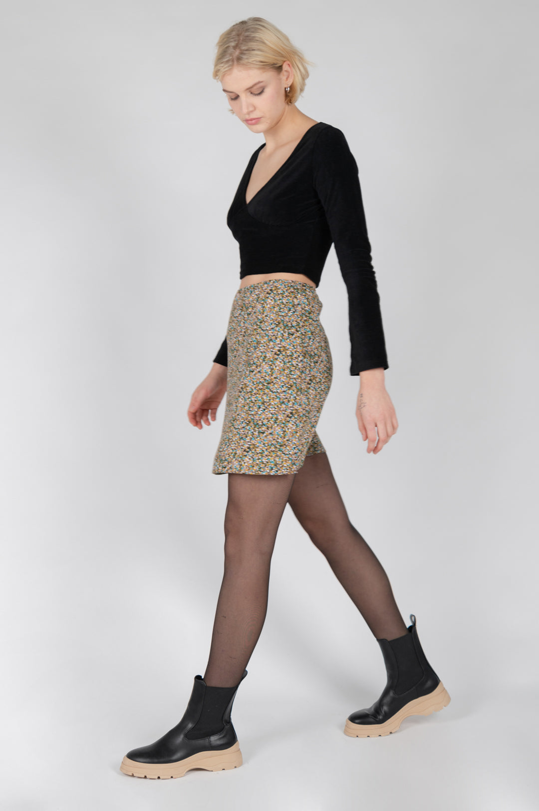 Rock mit Blumenmuster