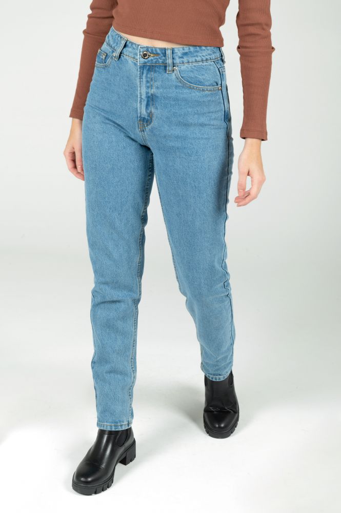 Slim Mom Jeans -WET FLOOR High Waist Mom-Jeans aus Biobaumwolle