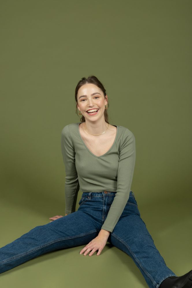 Slim Mom Jeans -WET FLOOR High Waist Mom-Jeans aus Biobaumwolle