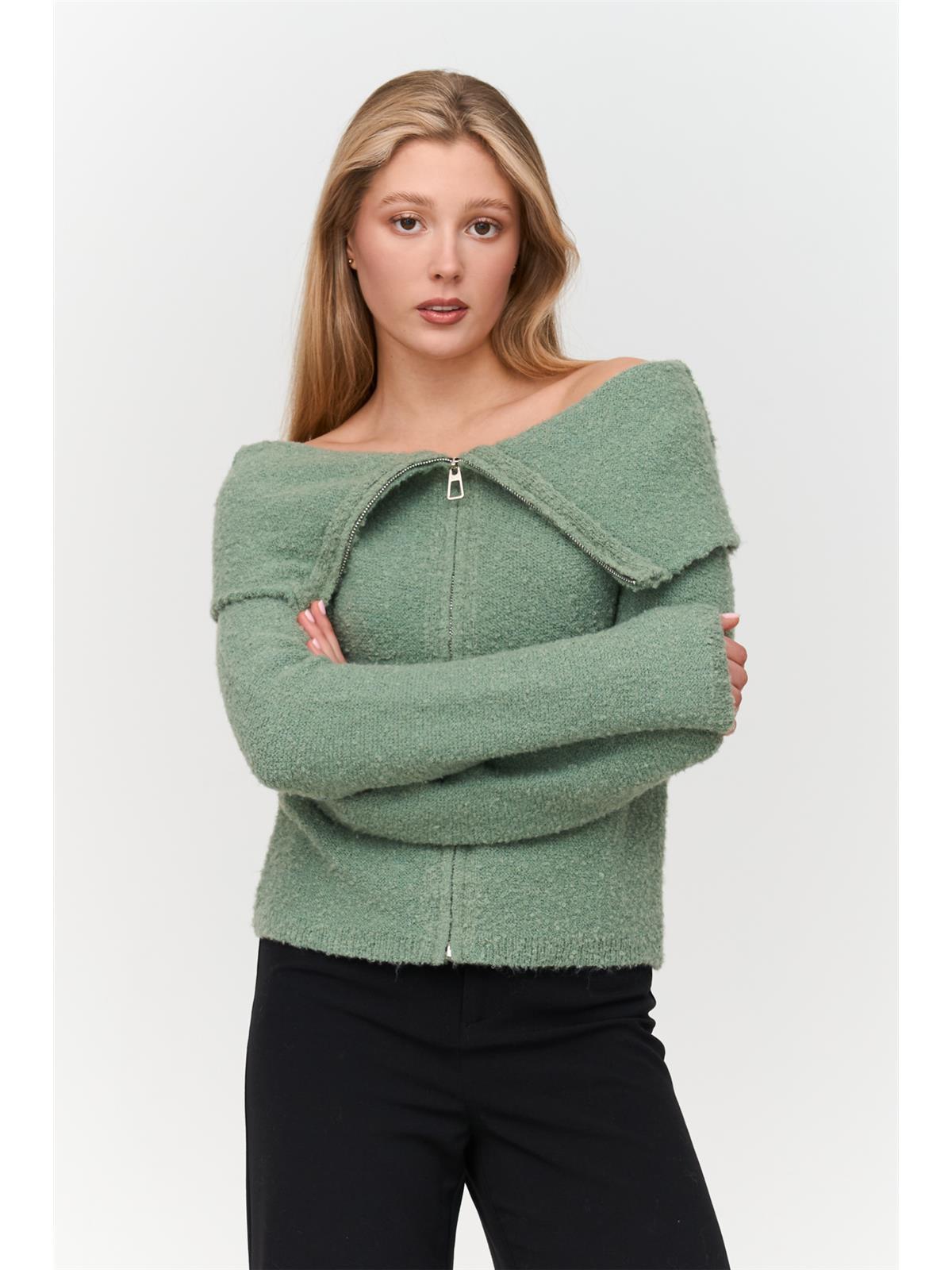 Cardigan in Grün