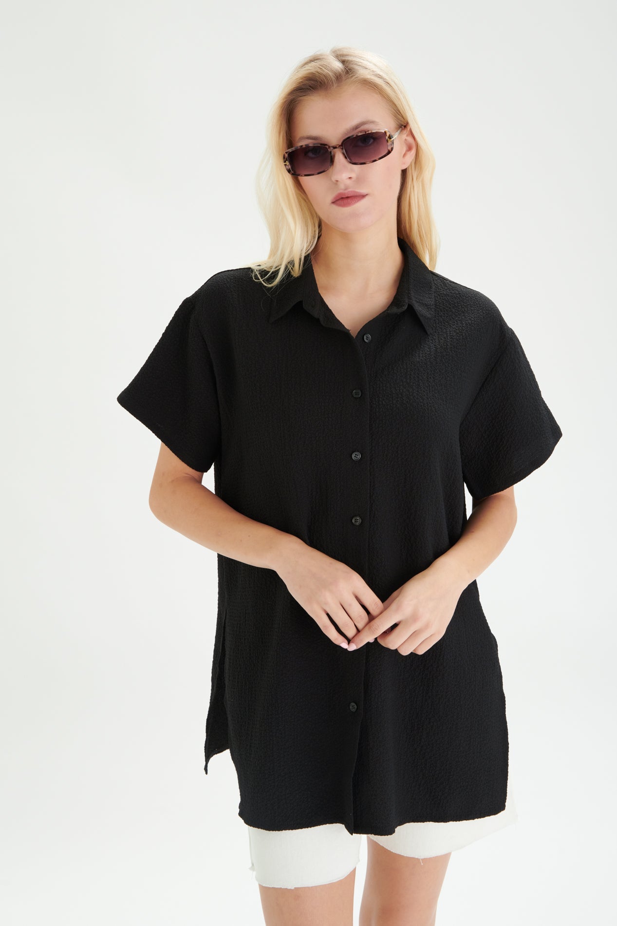 Bluse in Schwarz