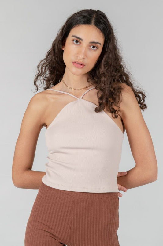 Top mit überkreuzten Trägern