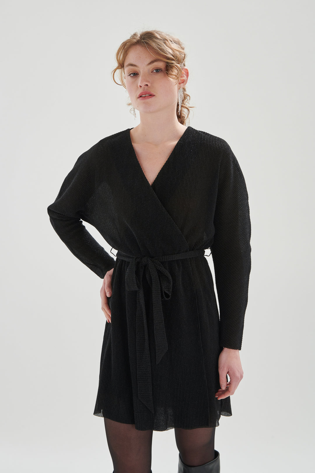 Kleid in Wickeloptik